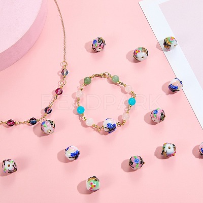 5Pcs Handmade Lampwork Beads LAMP-SZ0001-49C-1