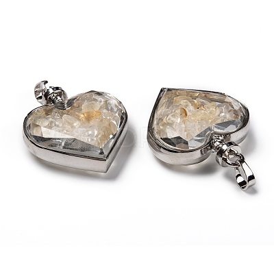 Glass Bottle Pendants G-Z010-02M-1