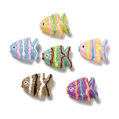 Painted Glass Beads X1-LAMP-I032-01-1