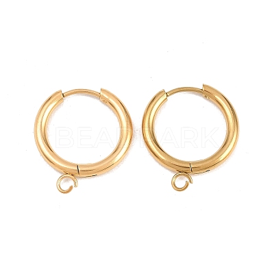 316 Stainless Steel Huggie Hoop Earring Findings EJEW-B158-01D-G-1