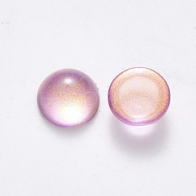 Transparent Spray Painted Glass Cabochons GLAA-S190-013C-G07-1