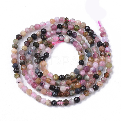 Natural Multicolor Tourmaline Beads Strands X-G-S361-2mm-017-1