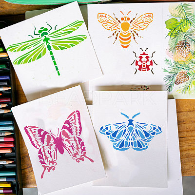 PET Hollow Out Drawing Painting Stencils DIY-WH0391-0559-1