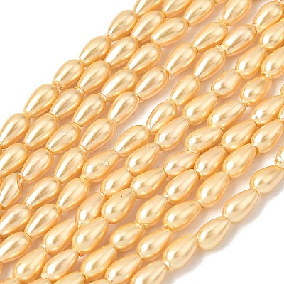 Electroplated Shell Pearl Beads Strands BSHE-C010-01A-1
