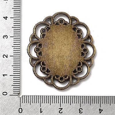 Filigree Wrap Oval Alloy Cabochon Settings PALLOY-N0088-10AB-NF-1