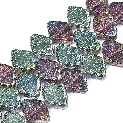 Electroplate Glass Beads Strand X-EGLA-S188-20-C01-1