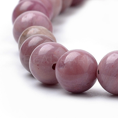 Natural Rhodonite Beads Strands X-G-S259-08-8mm-1