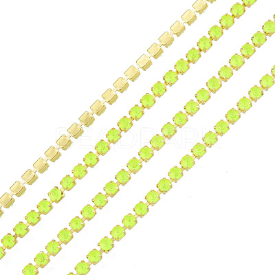 Brass Rhinestone Strass Chains CHC-N017-003B-B02-1