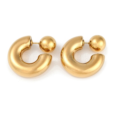 304 Stainless Steel Stud Earrings EJEW-D282-02G-01-1