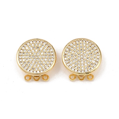 Brass Micro Pave Clear Cubic Zirconia Box Clasps KK-L255-02G-07-1
