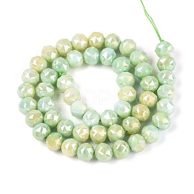 Anti-Tarnish Electroplate Glass Beads Strands GLAA-N010-8mm-13-1