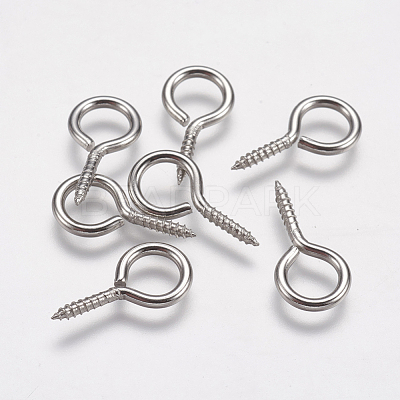 Tarnish Resistant 304 Stainless Steel Screw Eye Pin Peg Bails STAS-K171-52P-17x9mm-1