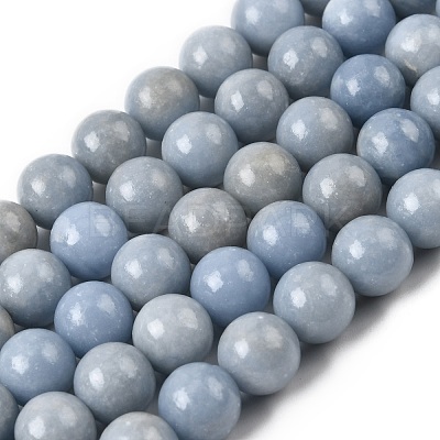 Natural Angelite Beads Strands G-G840-03-10mm-1