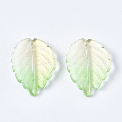 Spray Painted Glass Pendants GLAA-N042-004-1