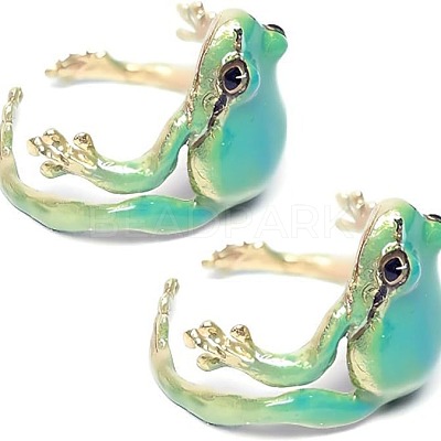 Frog Alloy Enamel Cuff Rings FS-WG3B32A-02-1