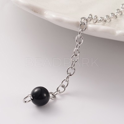 Platinum Tone Brass Dyed & Heated Black Agate Cone Hexagonal Pointed Dowsing Pendulums MAK-M015-01C-1