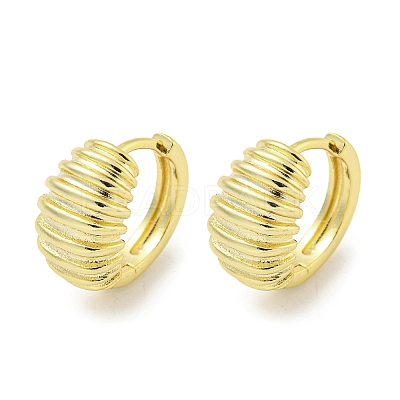 Round Brass Hoop Earrings EJEW-L211-011D-G-1