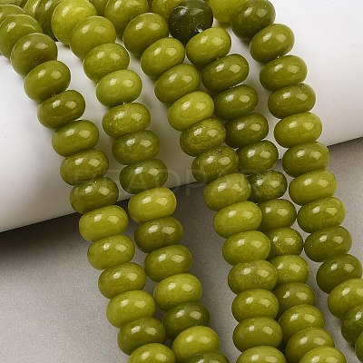 Dyed Natural White Jade Beads Strands G-G107-A47-01-1