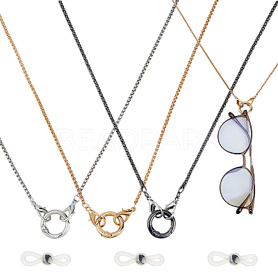 3Pcs 3 Colors Iron Eyeglass Chains AJEW-FH0007-49-1