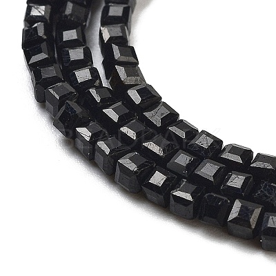 Natural Black Tourmaline Beads Strands G-H042-B21-01-1