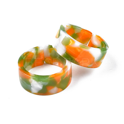 Resin Wide Band Cuff Ring RJEW-T022-013-1