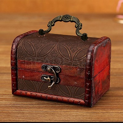 CutHollow 1Pc Vintage Wooden Jewelry Box AJEW-CL0001-12A-1