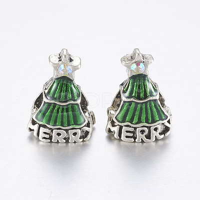 Tibetan Style Alloy European Beads ENAM-G120-01AS-1