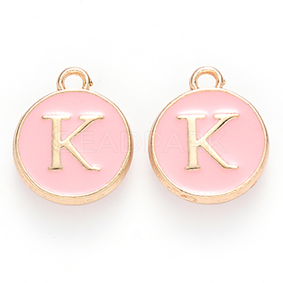 Golden Plated Alloy Enamel Charms X-ENAM-S118-07K-1