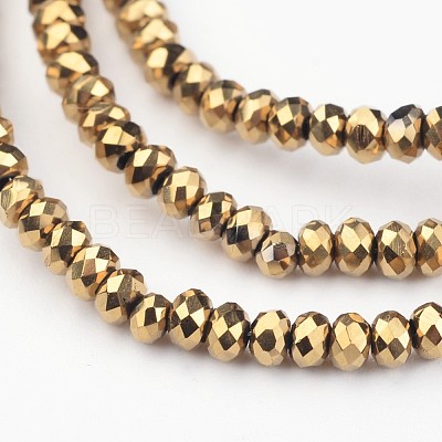 Electroplate Glass Bead Strands X-EGLA-G014-2mm-FP02-1