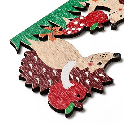 Single Face Printed Wood Big Pendants WOOD-I010-12B-1