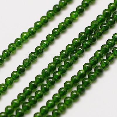 Natural Taiwan Jade Round Beads Strands X-G-A130-2mm-M08-1