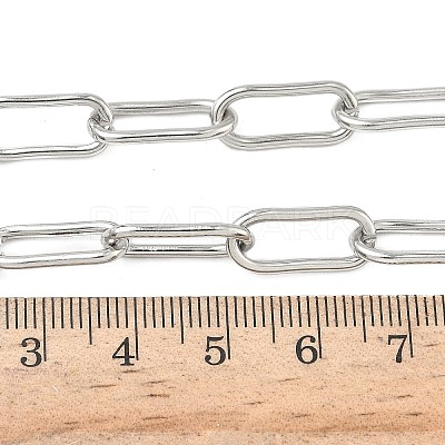 304 Stainless Steel Paperclip Chains Necklaces NJEW-Z102-02P-1