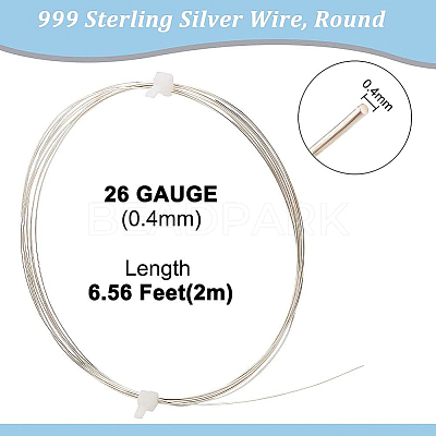 1Pc 999 Fine Silver Wire STER-BC0001-66C-1