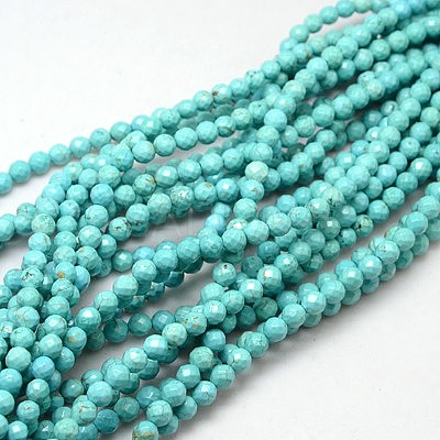 Natural Howlite Round Beads Strands TURQ-L017-3mm-02B-1
