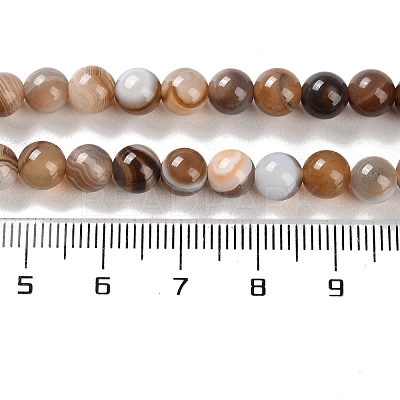 Natural Striped Agate/Banded Agate Beads Strands G-Z060-A01-A14-1