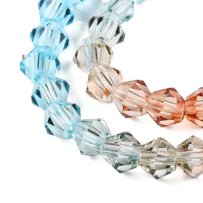 Gradient Color Baking Paint Glass Bead Strands DGLA-A039-T2mm-A016-1