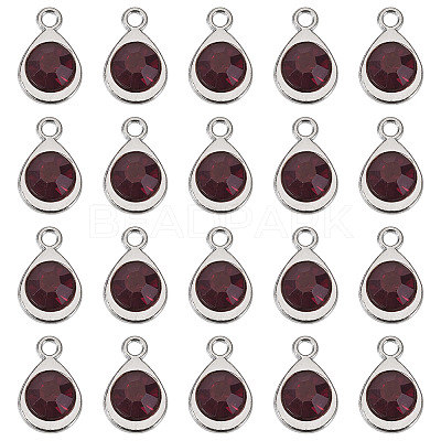 20Pcs Faceted Glass Charms RGLA-TADJ0001-01E-1
