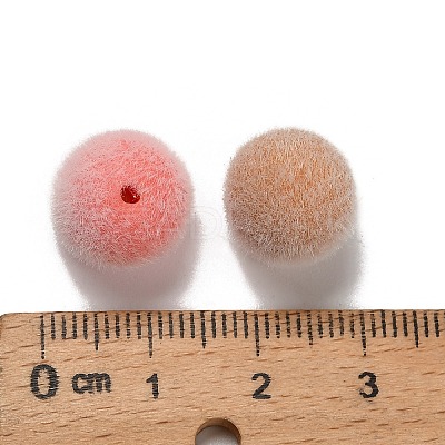 Flocky Opaque Acrylic Beads OACR-I026-01C-1