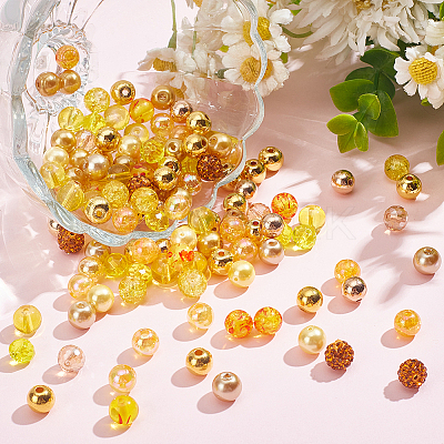 DIY Round Beads Jewelry Making Finding Kit DIY-WR0003-85B-1