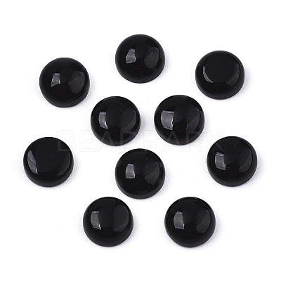 Natural Black Onyx Cabochons X-G-N326-59A-1