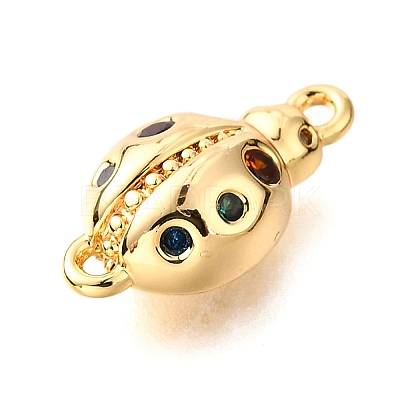 Brass Micro Pave Colorful Cubic Zirconia Links KK-D356-18G-1