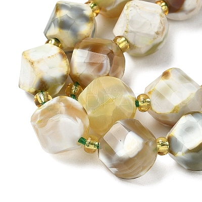 Natural Fire Crackle Agate Beads Strands G-U023-A16-02-1