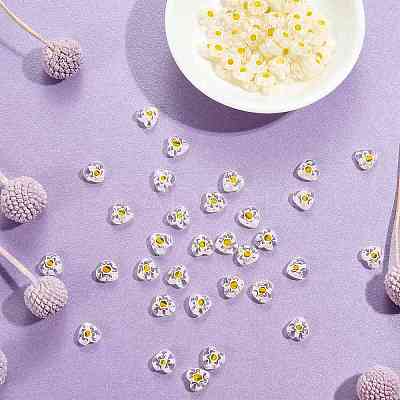 100Pcs Handmade Millefiori Lampwork Beads LAMP-SZ0001-53-1