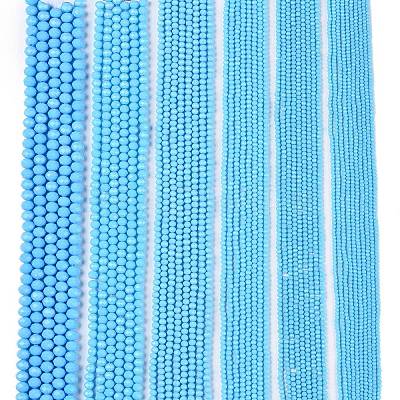 Opaque Solid Color Imitation Jade Glass Beads Strands EGLA-A044-P3mm-D08-1