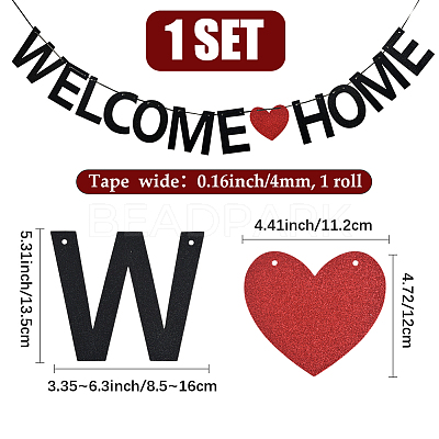 Paper Word Welcome Home Banner AJEW-WH20020-272B-01-1
