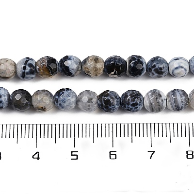 Natural Fire Crackle Agate Beads Strands G-C082-A01-39-1