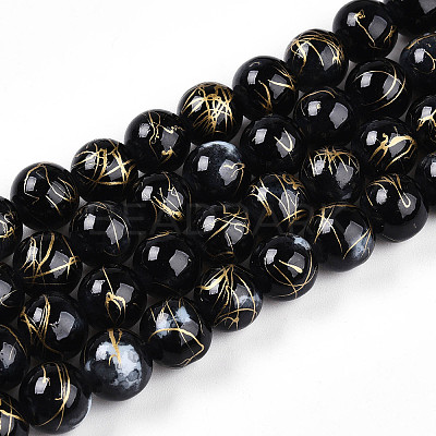 Baking Paint Glass Beads X1-DGLA-N003-10mm-B10-1