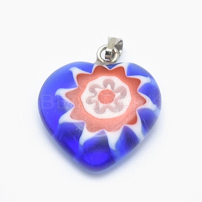 Handmade Millefiori Glass Pendants X-LAMP-O016-02B-1