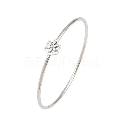304 Stainless Steel Bangles for Women BJEW-N040-01D-P-1