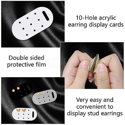 15Pcs 3 Colors Acrylic Earring Organizer Display Stands EDIS-WH20015-002-1